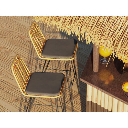 Стул барный vetle flat, ротанг 20