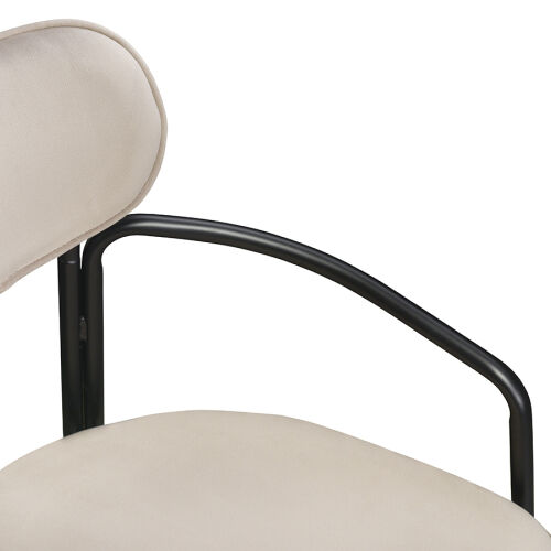 Стул ror, round, велюр, черный/бежевый 6