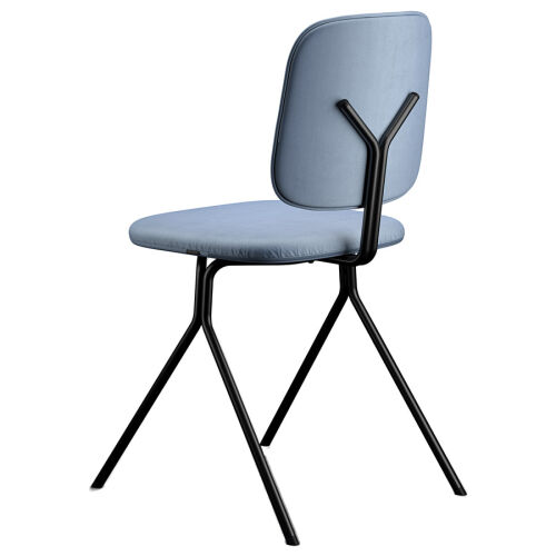 Стул ror, y, велюр, черный/голубой/желтый 4