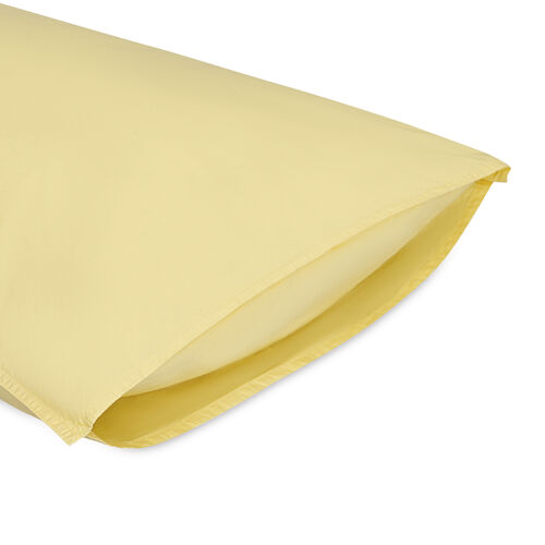 Комплект постельного белья из стираного перкаля светло-желтого ц 3