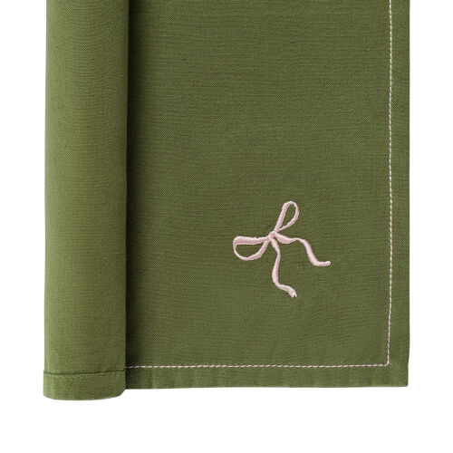 Салфетка сервировочная fancy bows оливкового цвета из коллекции  3