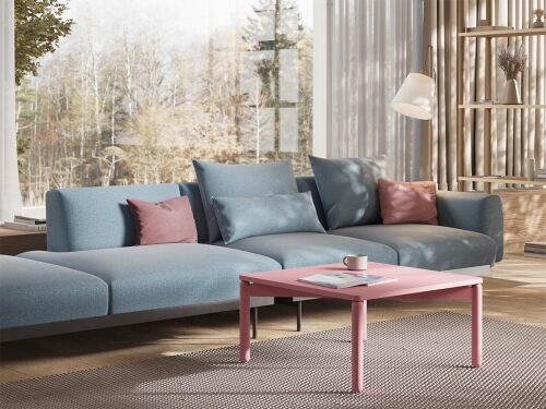 Столик кофейный saga, 60х60 см, розовый 2