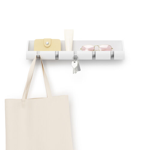 Вешалка-органайзер cubby белая 5