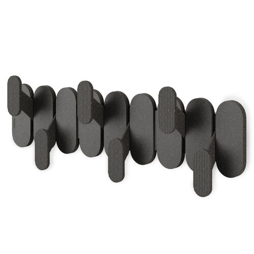 Вешалка настенная tempo, 6 крючков, черная