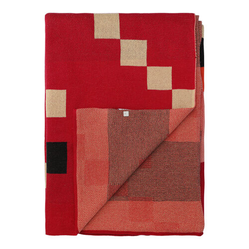 Плед из хлопка по мотивам башкирских орнаментов из коллекции cul 4