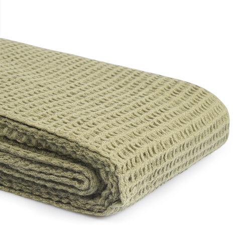 Плед из шерсти травянисто-зеленого цвета из коллекции essential, 6