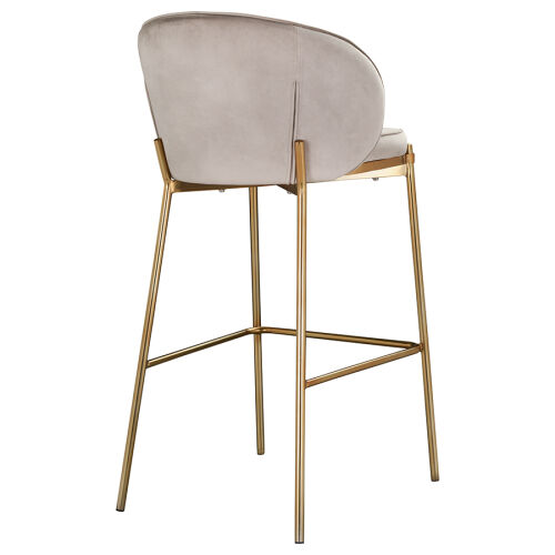 Стул барный coral, велюр, серо-бежевый 3