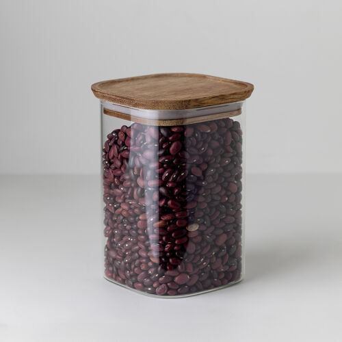 Банка для хранения квадратная glass acacia, 1,1 л 2