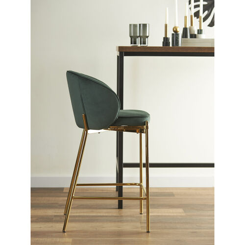 Стул полубарный coral, велюр, темно-зеленый 5