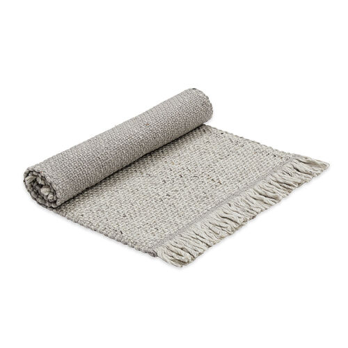 Ковер из переработанного пластика светло-серого цвета из коллекц 5