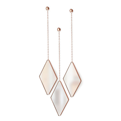 Набор зеркал dima, медь, 3 шт.