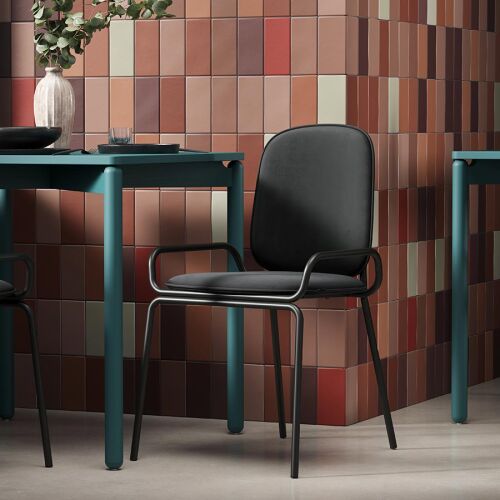 Стул ror, double frame, велюр, черный /черный 1