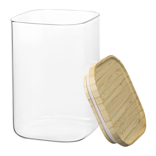 Банка для хранения квадратная glass bamboo, 1,1 л 6 Банка для хранения квадратная glass bamboo, 1,1 л 6
