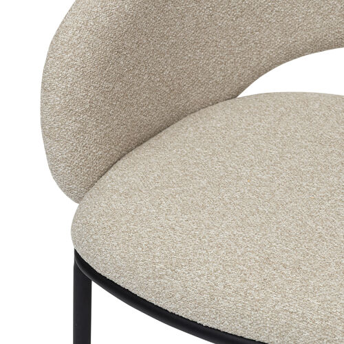 Стул coastal, букле, крем-брюле/черный 4