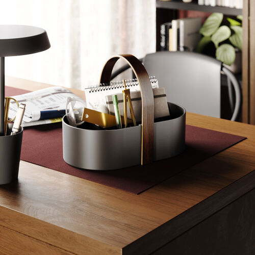 Органайзер bellwood caddy, 30х23 см, черный/орех 5 Органайзер bellwood caddy, 30х23 см, черный/орех 5