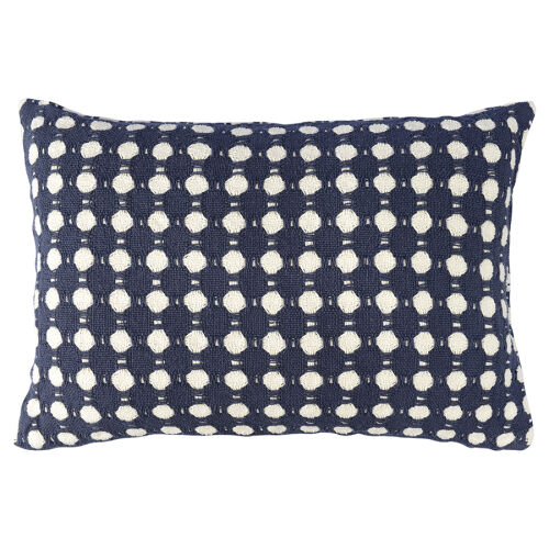 Чехол на подушку из хлопка polka dots темно-синего цвета из колл 1 Чехол на подушку из хлопка polka dots темно-синего цвета из колл 1
