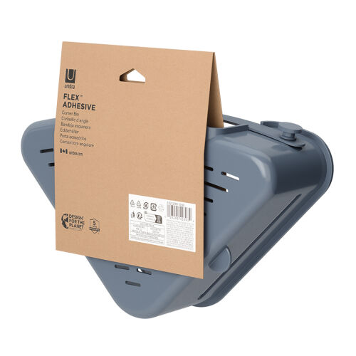 Органайзер для душа flex adhesive угловой, голубой 7