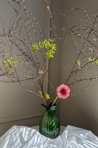 Ваза petal зеленого цвета из коллекции blossom, 22 см 2
