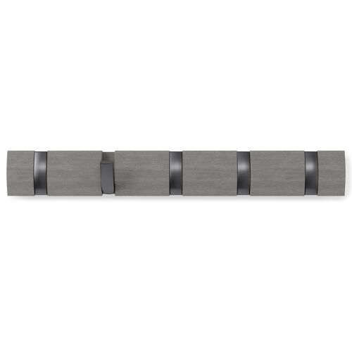 Вешалка настенная flip, 5 крючков, серая 6