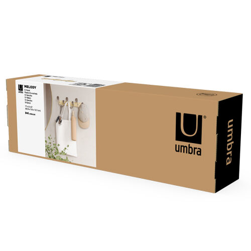 Вешалка настенная melody, натуральное дерево/никель 5