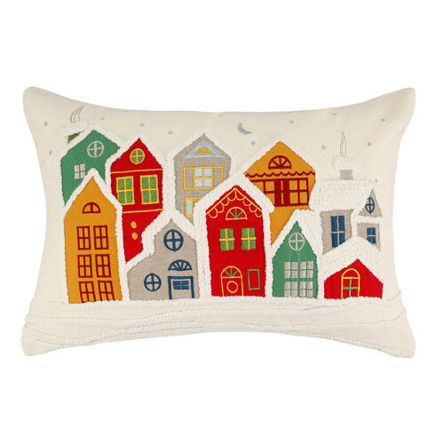 Чехол на подушку snowy village из коллекции new year essential,  1