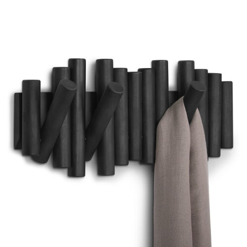 Вешалка настенная picket, 5 крючков, черная 4