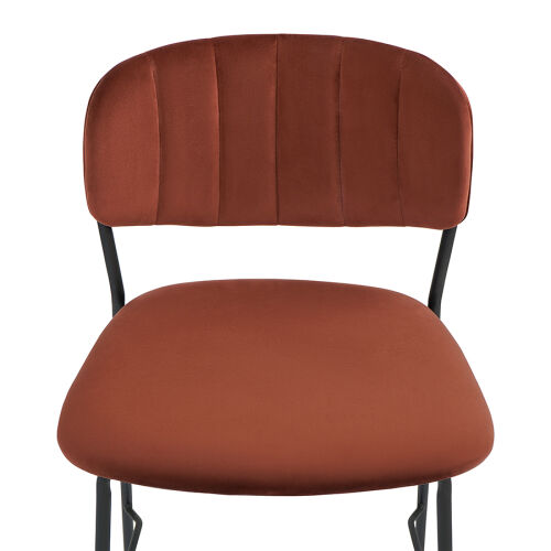 Стул барный eirill, велюр, кирпичный 5