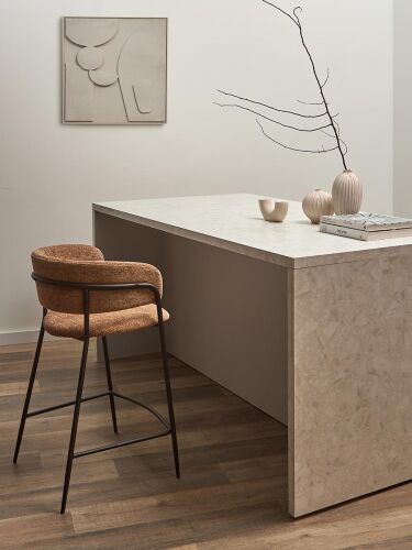 Стул полубарный helning, мягкий шенилл, светло-коричневый 2