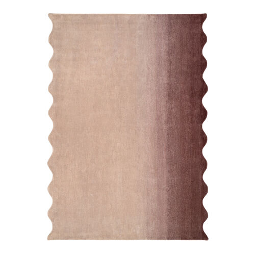 Ковер из шерсти over horizon цвета марсала из коллекции trendy ruffles