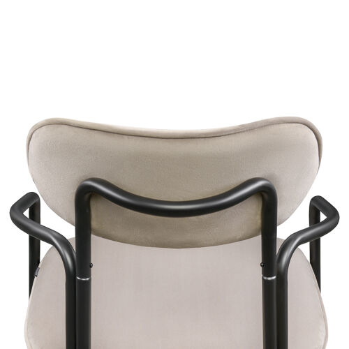 Стул ror, round, велюр, черный/бежевый 5