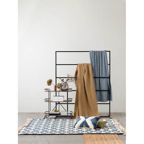 Ковер из хлопка синего цвета argyle из коллекции ethnic, 160х230 7 Ковер из хлопка синего цвета argyle из коллекции ethnic, 160х230 7