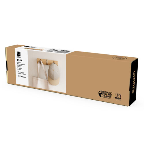 Вешалка настенная flip, 3 крючка, натуральное дерево 6