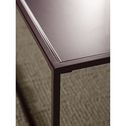 Столик журнальный mayen, 110х50 см, белый/сливовый 1