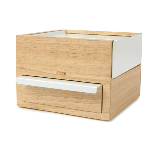 Шкатулка stowit mini, белая/дерево 6 Шкатулка stowit mini, белая/дерево 6