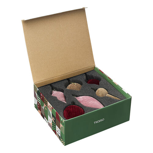 Набор ёлочных украшений velvet mood из коллекции new year essent 6 Набор ёлочных украшений velvet mood из коллекции new year essent 6