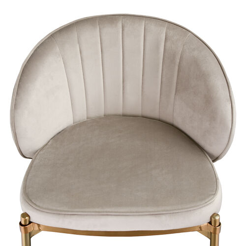 Стул барный coral, велюр, серо-бежевый 5