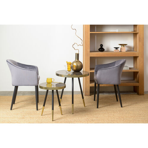 Столик hedda, D40 см, черный/матовое золото 7