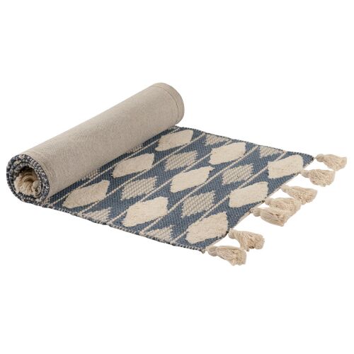 Ковер из хлопка синего цвета argyle из коллекции ethnic, 70х160  5