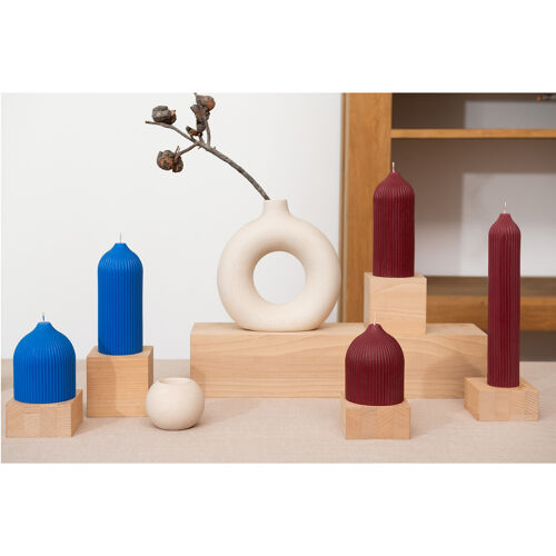 Свеча декоративная бордового цвета из коллекции edge, 25,5см 1