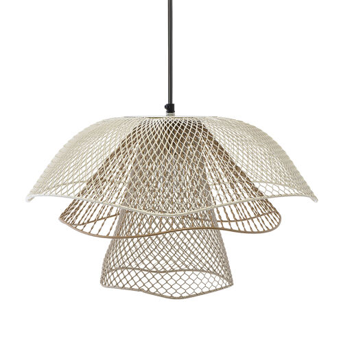 Светильник подвесной vinger, D48х30 см, белый/бежевый/золотой 5
