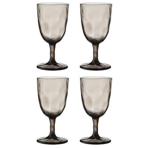 Набор бокалов из акрила hollow для вина, 430 мл, серо-коричневый, 4 шт.
