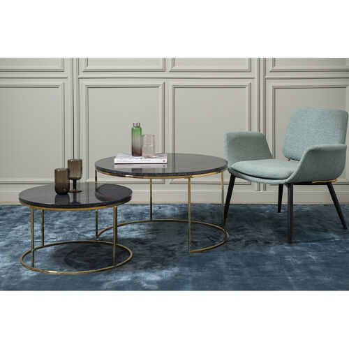 Набор из 2-х журнальных столиков hans, D60 см и D80 см, черный м 3