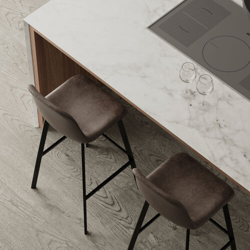 Стул барный hugh, экокожа, серо-коричневый 7