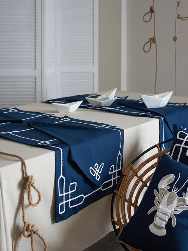 Дорожка на стол navy story из коллекции sea treasures, 45х150 см 5