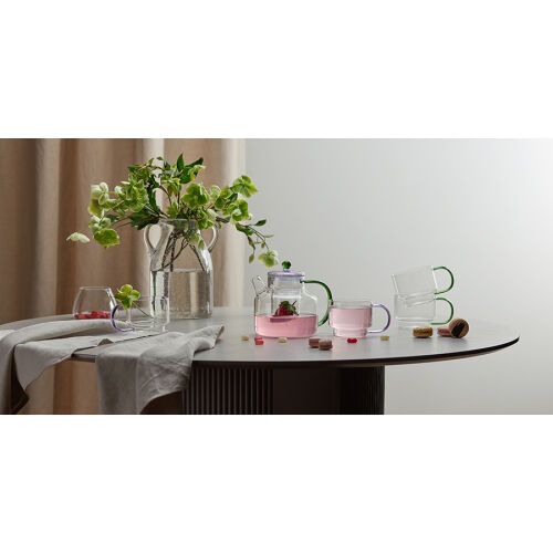 Набор кружек orb, 400 мл, прозрачные/фиолетовые, 2 шт. 3