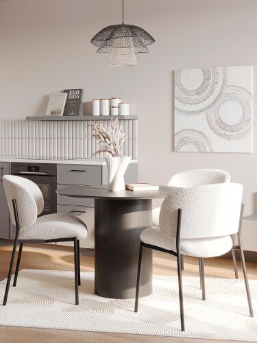 Стул embrace, букле, молочный 4