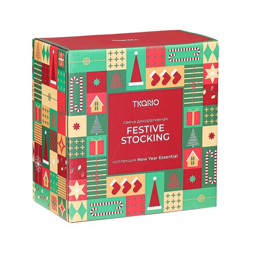 Свеча декоративная festive stocking из коллекции new year essent 4