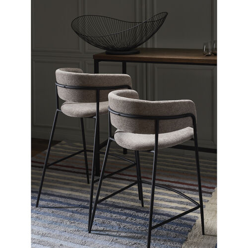 Стул полубарный helning, мягкий шенилл, капучино 4