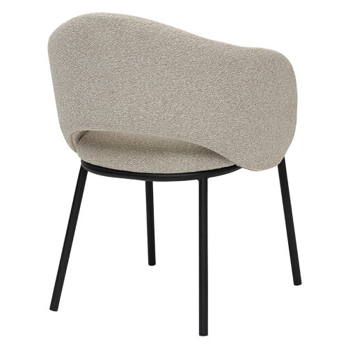 Стул coastal, букле, крем-брюле/черный 3