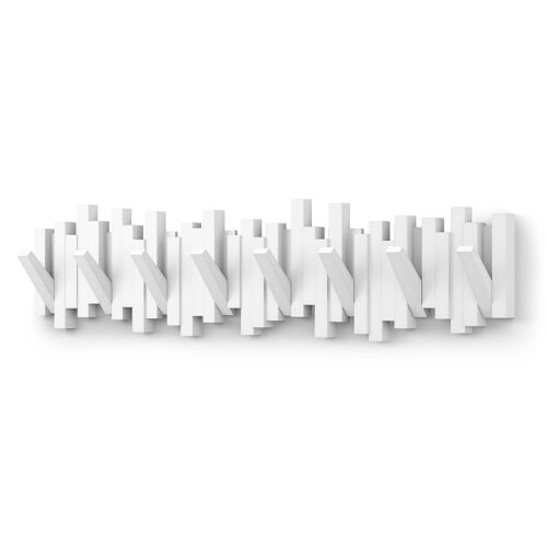 Вешалка настенная sticks, 72 см, 8 крючков, белая 1
